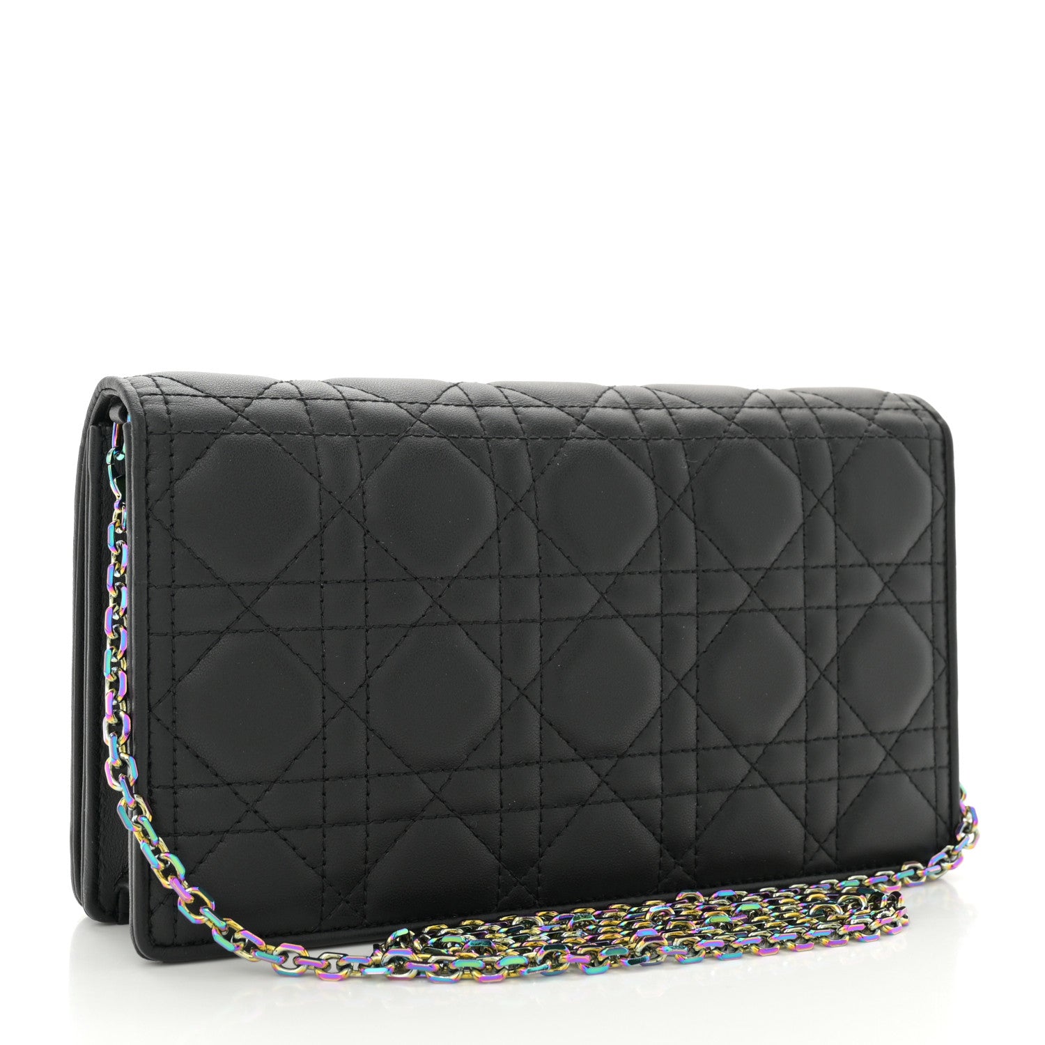 Christian Dior Lambskin Cannage Lady Dior Pouch Black 4 of 11