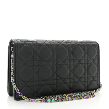 Christian Dior Lambskin Cannage Lady Dior Pouch Black 4 of 11