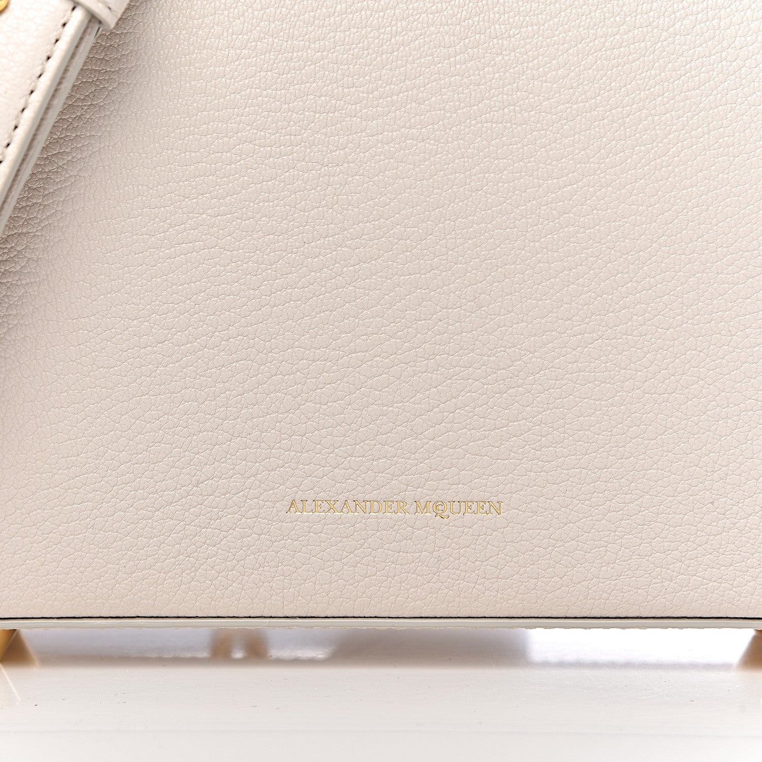 Alexander McQueen Silky Amish Grain Calfskin Box Shoulder Bag 19 Off White 9 of 9