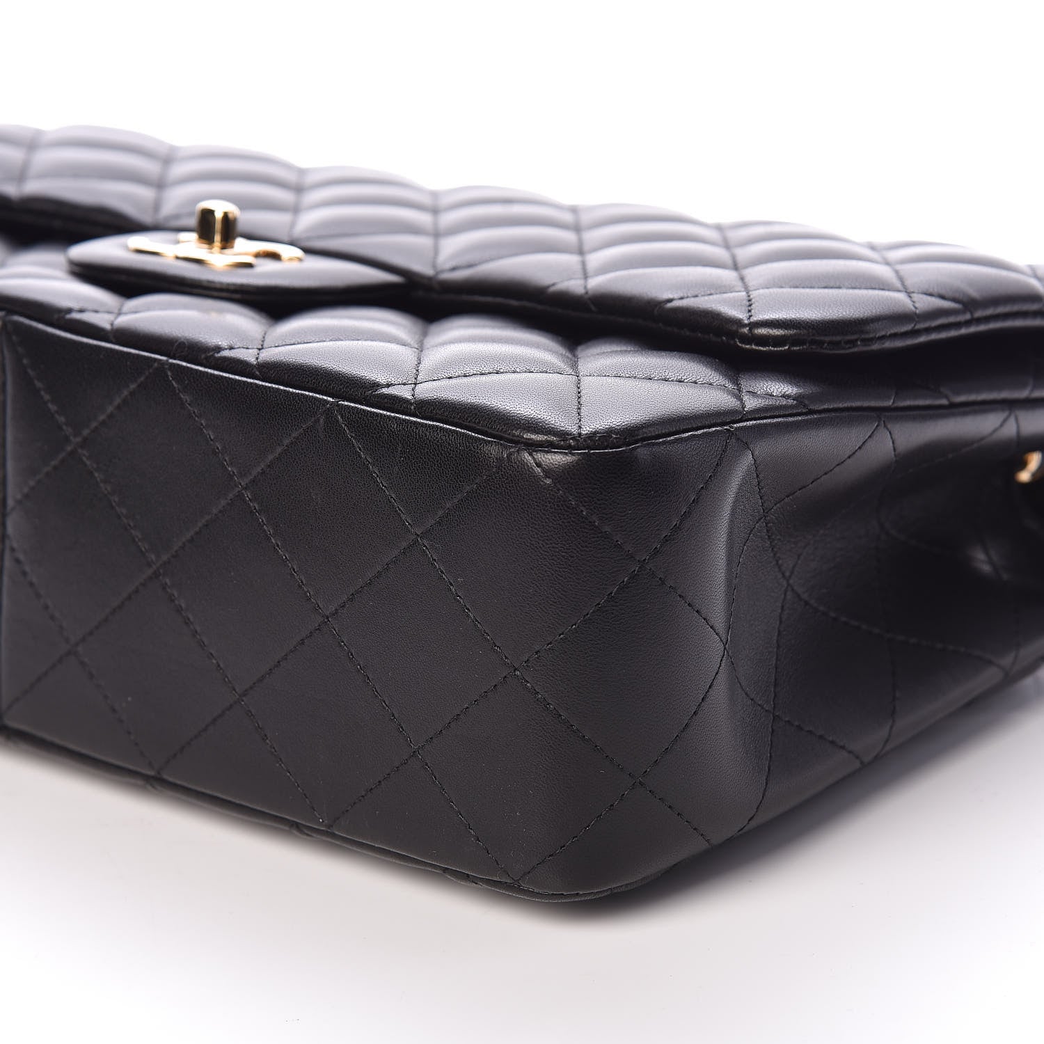 Chanel Lambskin Quilted Jumbo Single Flap Black 7 of 12