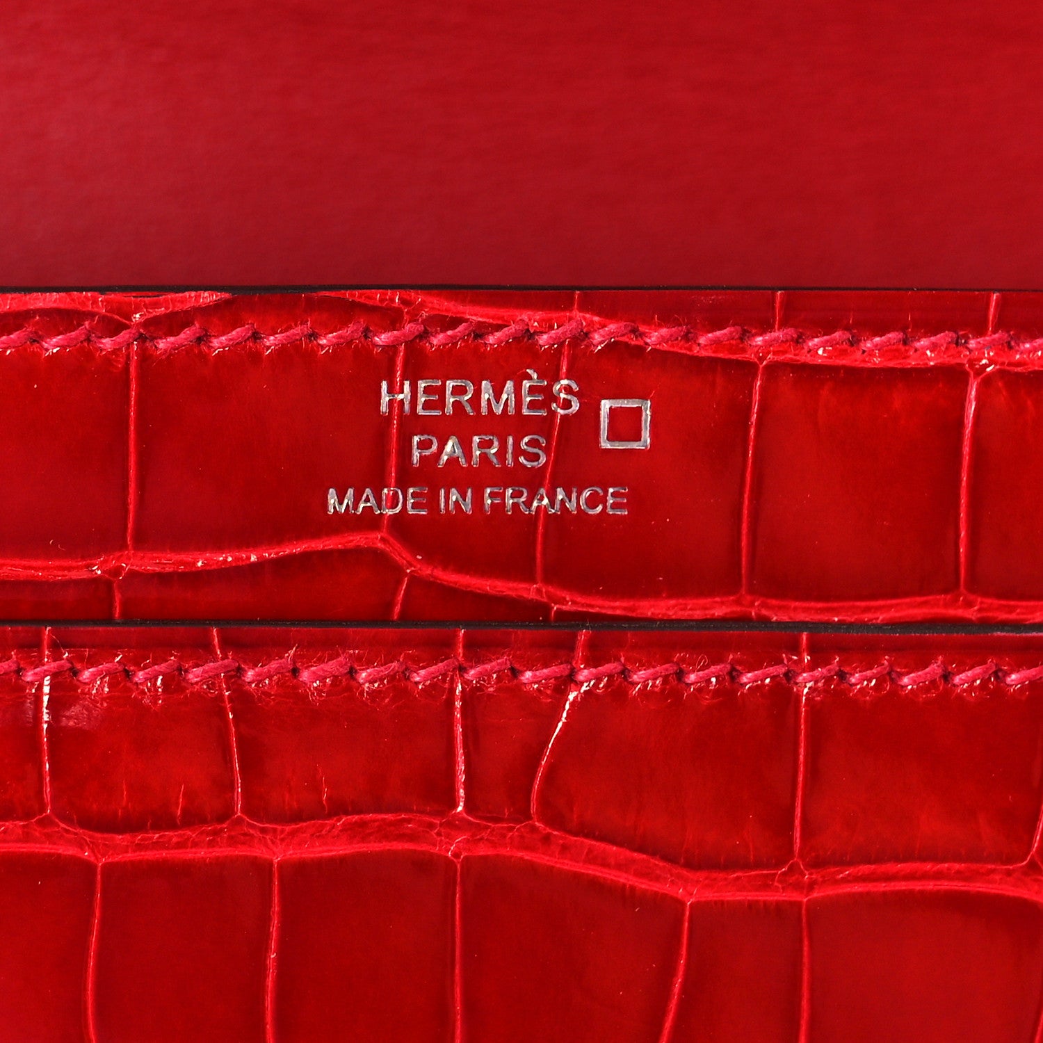 Hermes Shiny Alligator Mini Verrou Chaine Bag Braise 6 of 10