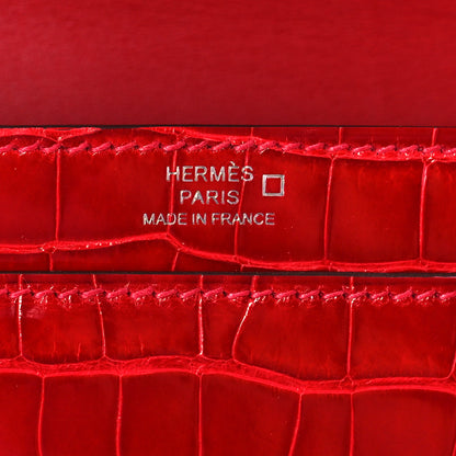 Hermes Shiny Alligator Mini Verrou Chaine Bag Braise 6 of 10