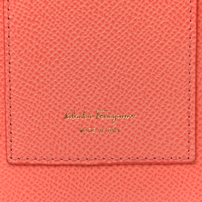 Salvatore Ferragamo Hammered Calfskin Gancini Phone Pouch Orange 6 of 6