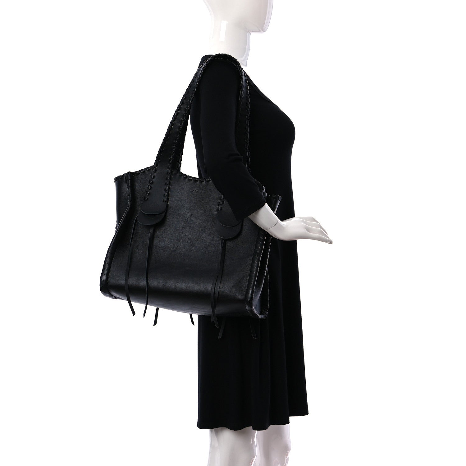 Chloe Calfskin Medium Mony Tote Black 2 of 11