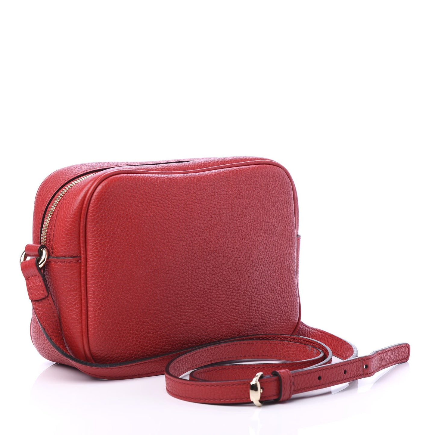 Pebbled Calfskin Small Soho Disco Bag Vibrant Red