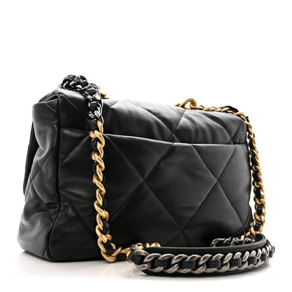 Chanel Lambskin Quilted Large Chanel 19 Flap Black 3 of 11