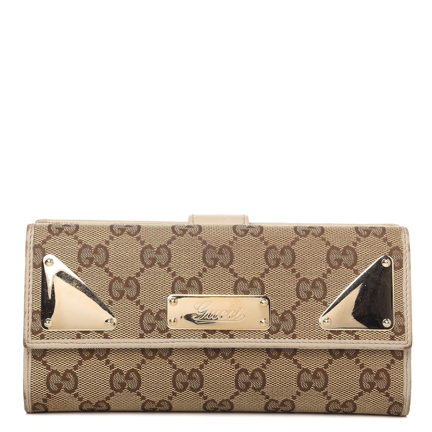 Gucci Monogram Indy Continental Wallet Off White 1 of 16
