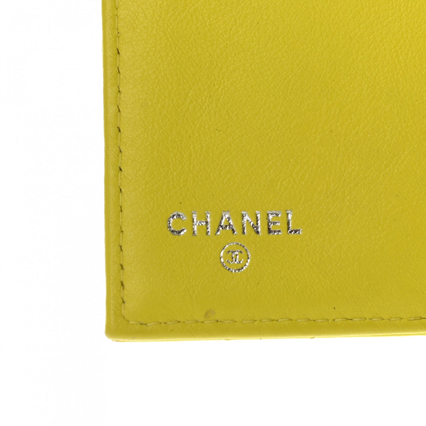 Patent Quilted Large Gusset Flap Wallet Yellow