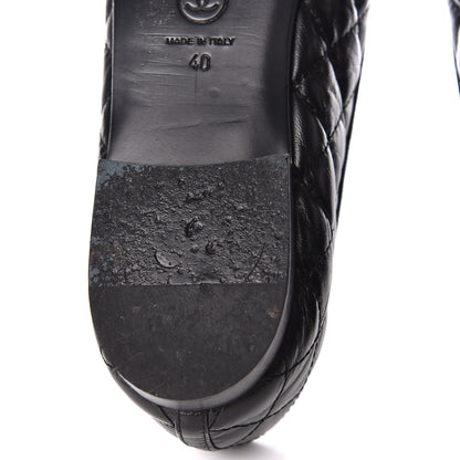 Chanel Aged Calfskin Quilted CC Cap Toe Ballerina Flats 40 Black 13 of 15