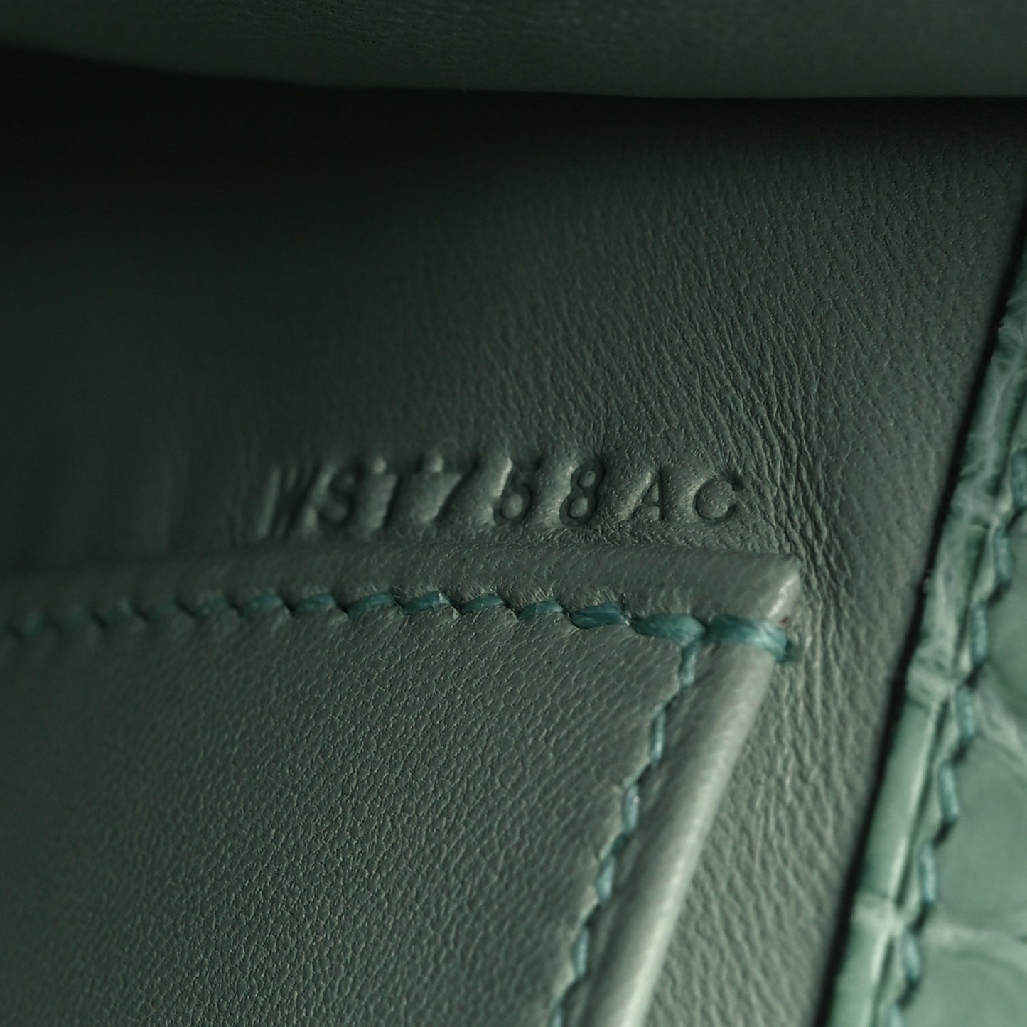 Matte Alligator Kelly Pochette Vert D'eau