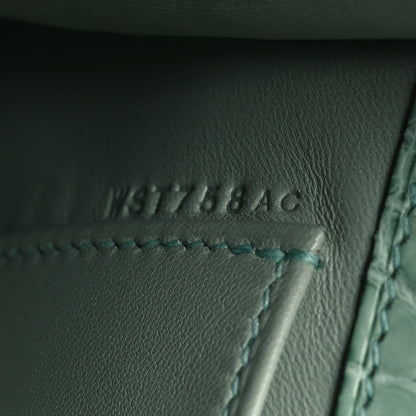 Hermes Matte Alligator Kelly Pochette Vert D'eau 7 of 12