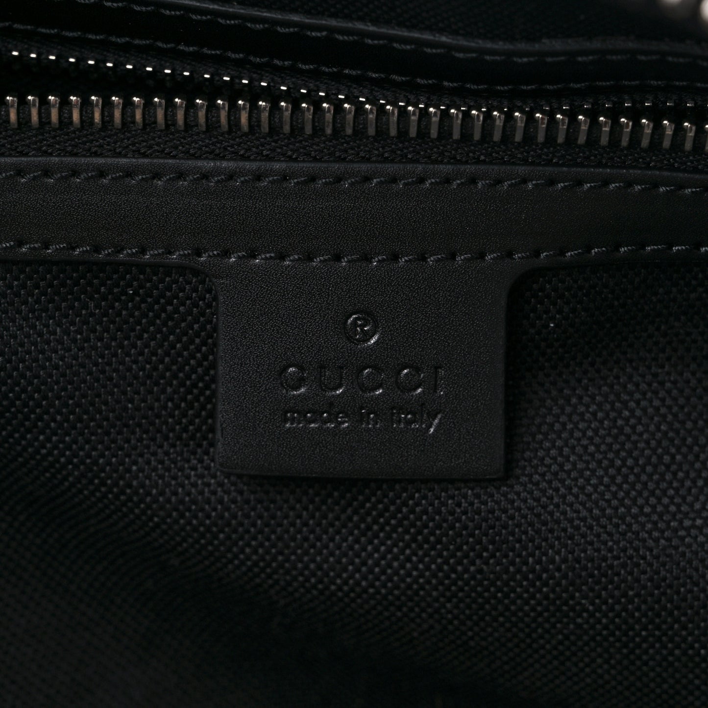 Soft GG Supreme Monogram Appia Calfskin Web Large Carry On Duffle Bag Black Grey
