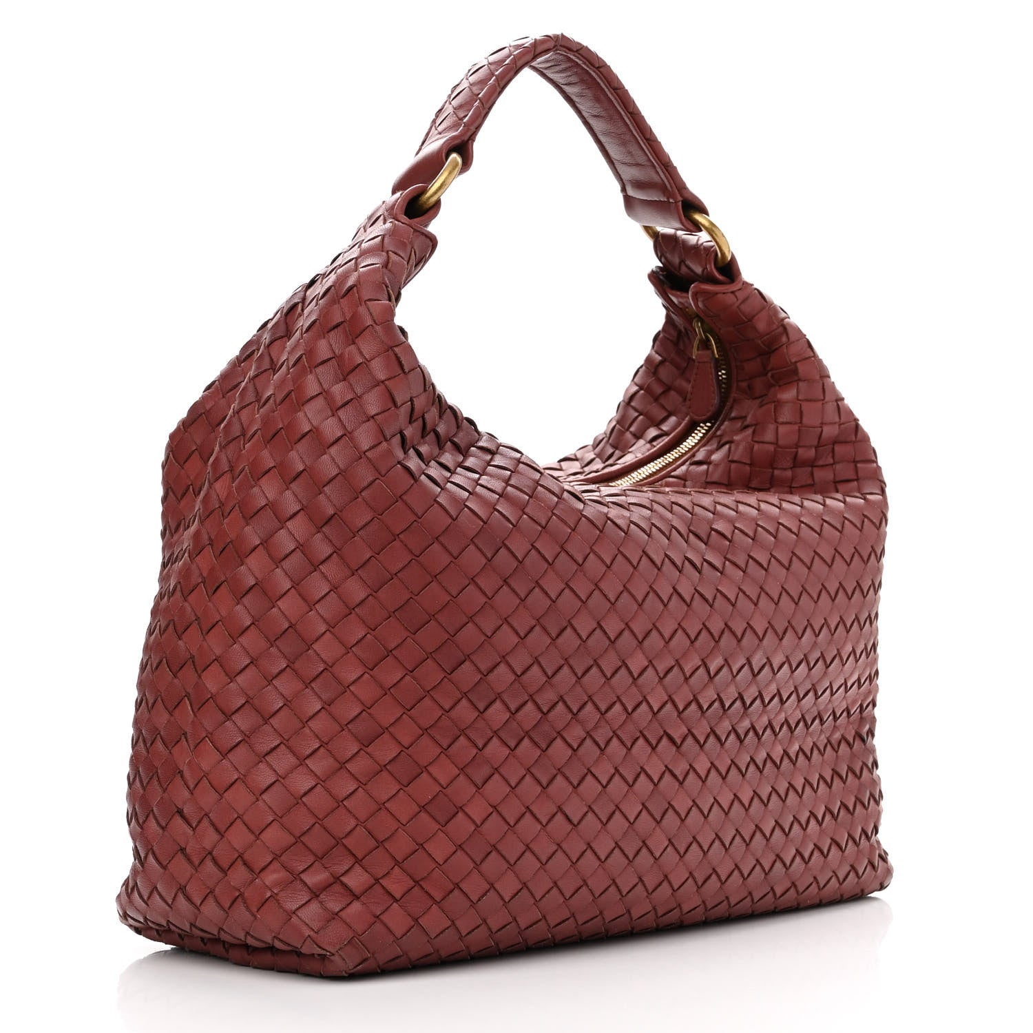Bottega Veneta Nappa Intrecciato Pyramid Hobo Brique 2 of 10