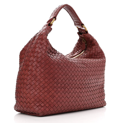 Bottega Veneta Nappa Intrecciato Pyramid Hobo Brique 2 of 10