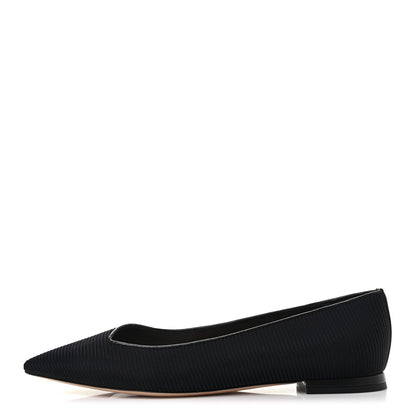 Christian Dior Technical Fabric Pointed Toe Flats 38 Black 1 of 8