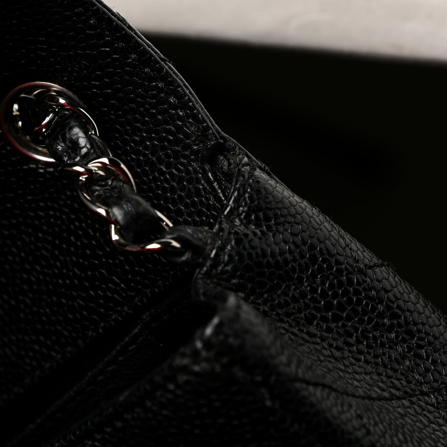Caviar Quilted East West Flap Black