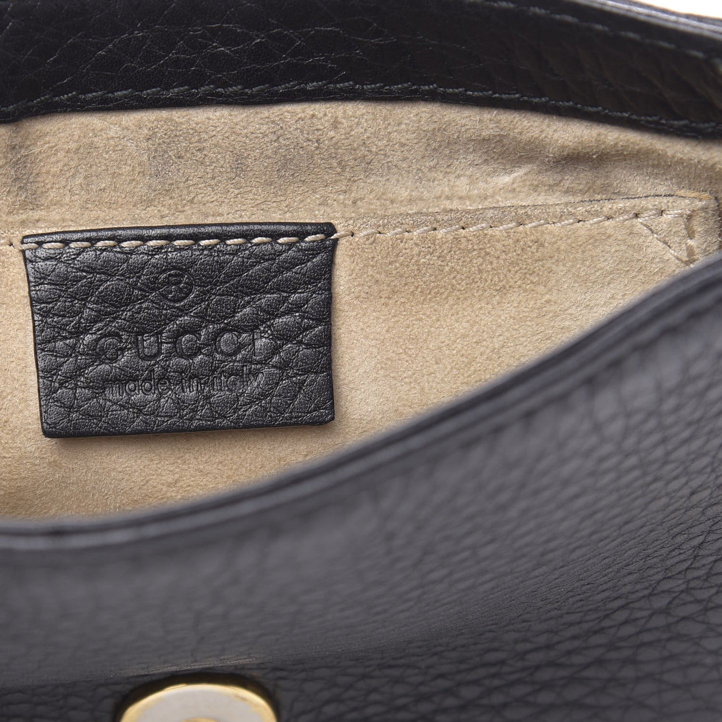 Pebbled Calfskin Small 1973 Chain Shoulder Bag Black