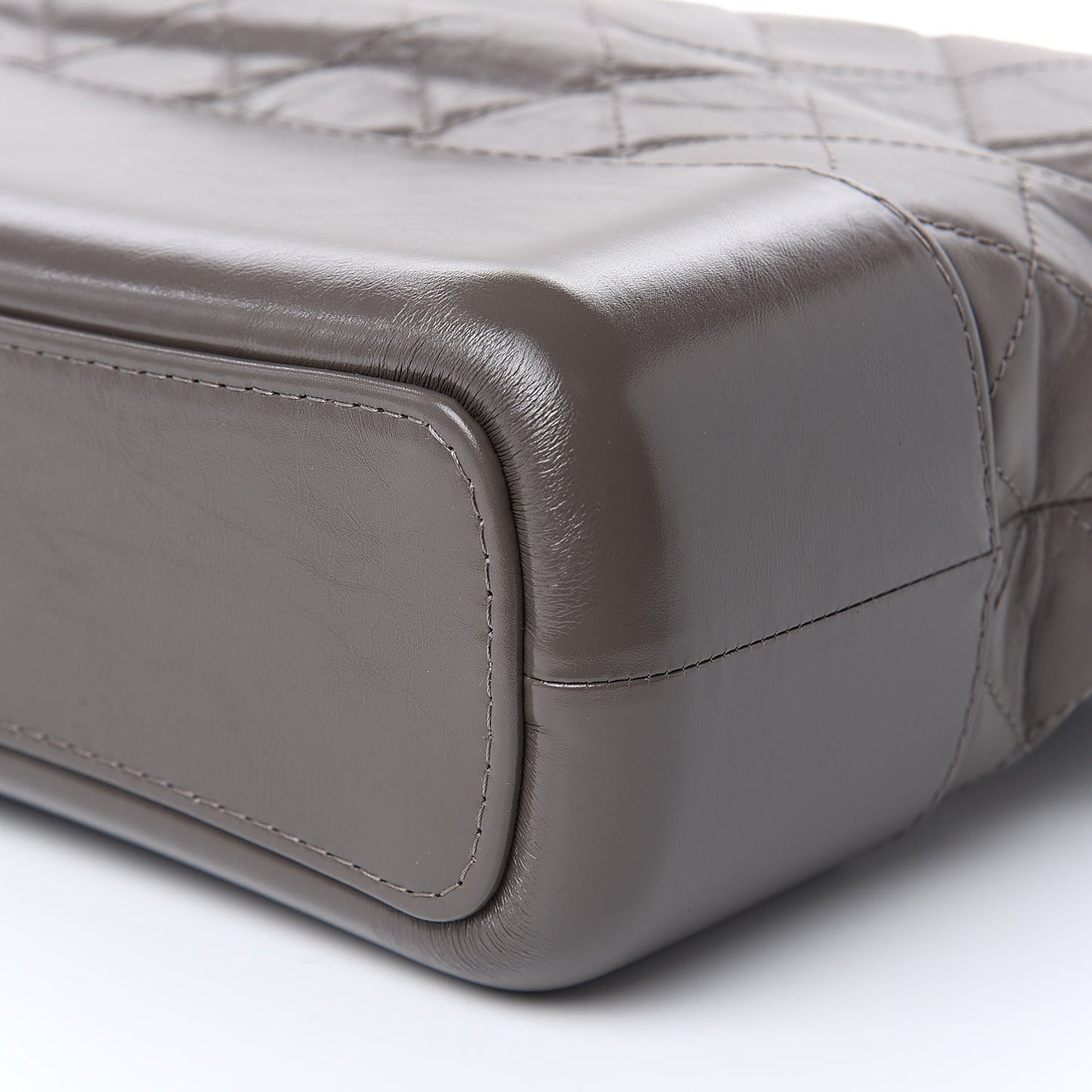 Aged Calfskin Quilted Medium Gabrielle Hobo Grey