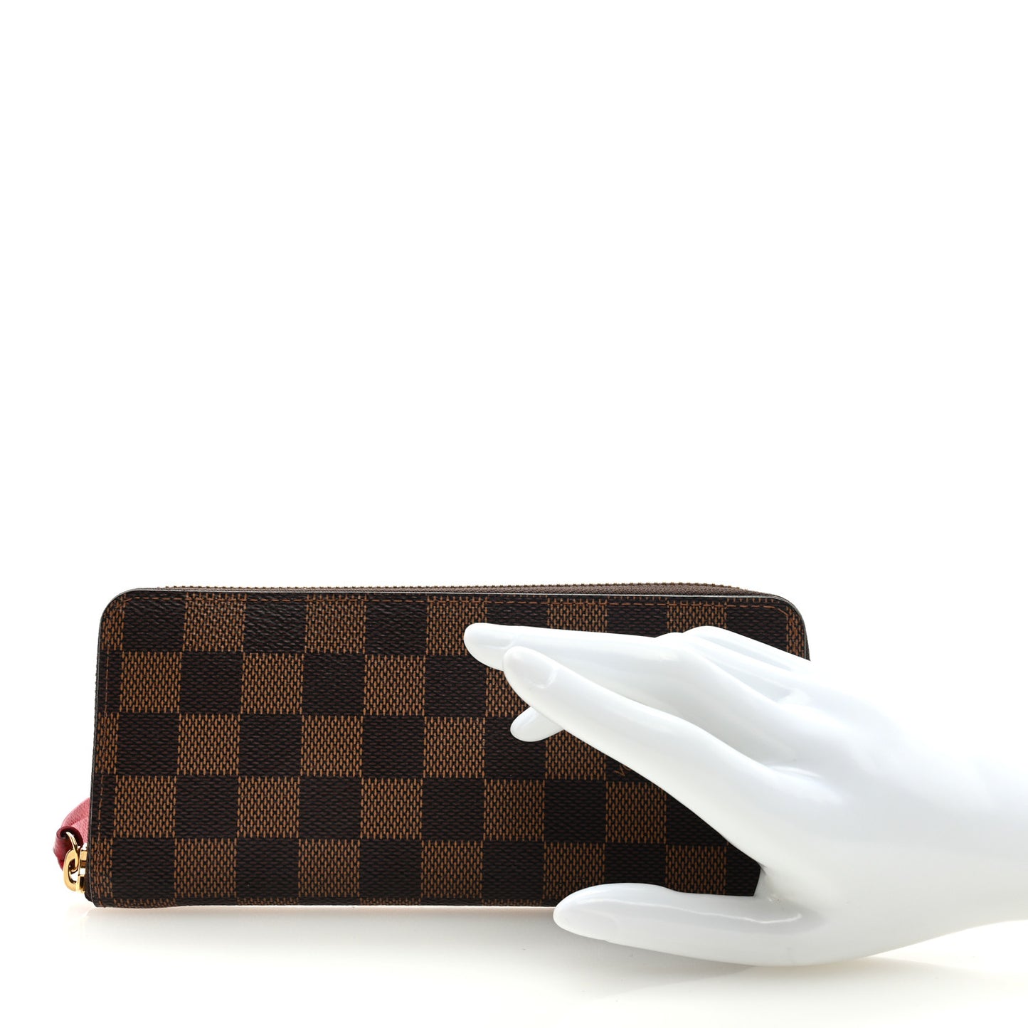 Damier Ebene Clemence Wallet Cherry