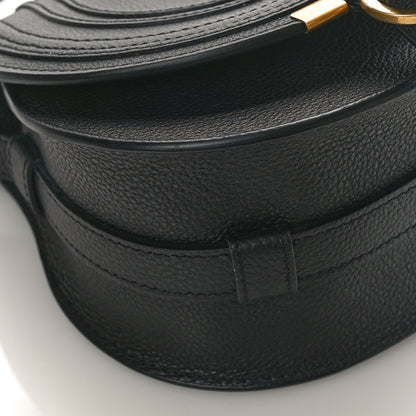 Chloe Grained Calfskin Small Marcie Saddle Bag Black 7 of 8