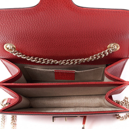 Gucci Dollar Calfskin Small Interlocking G Shoulder Bag Red 4 of 8