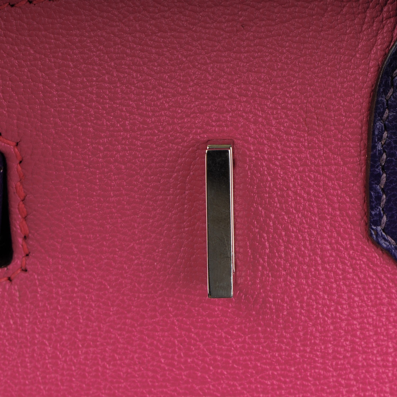 Hermes Chevre Bi-Color Horseshoe Birkin 30 Rose Shocking Iris 18 of 27