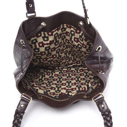 Gucci Guccissima Peggy Braided Tote Dark Brown 5 of 15