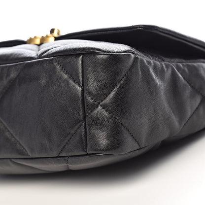 Chanel Goatskin Quilted Medium 19 Flap Black 10 of 12