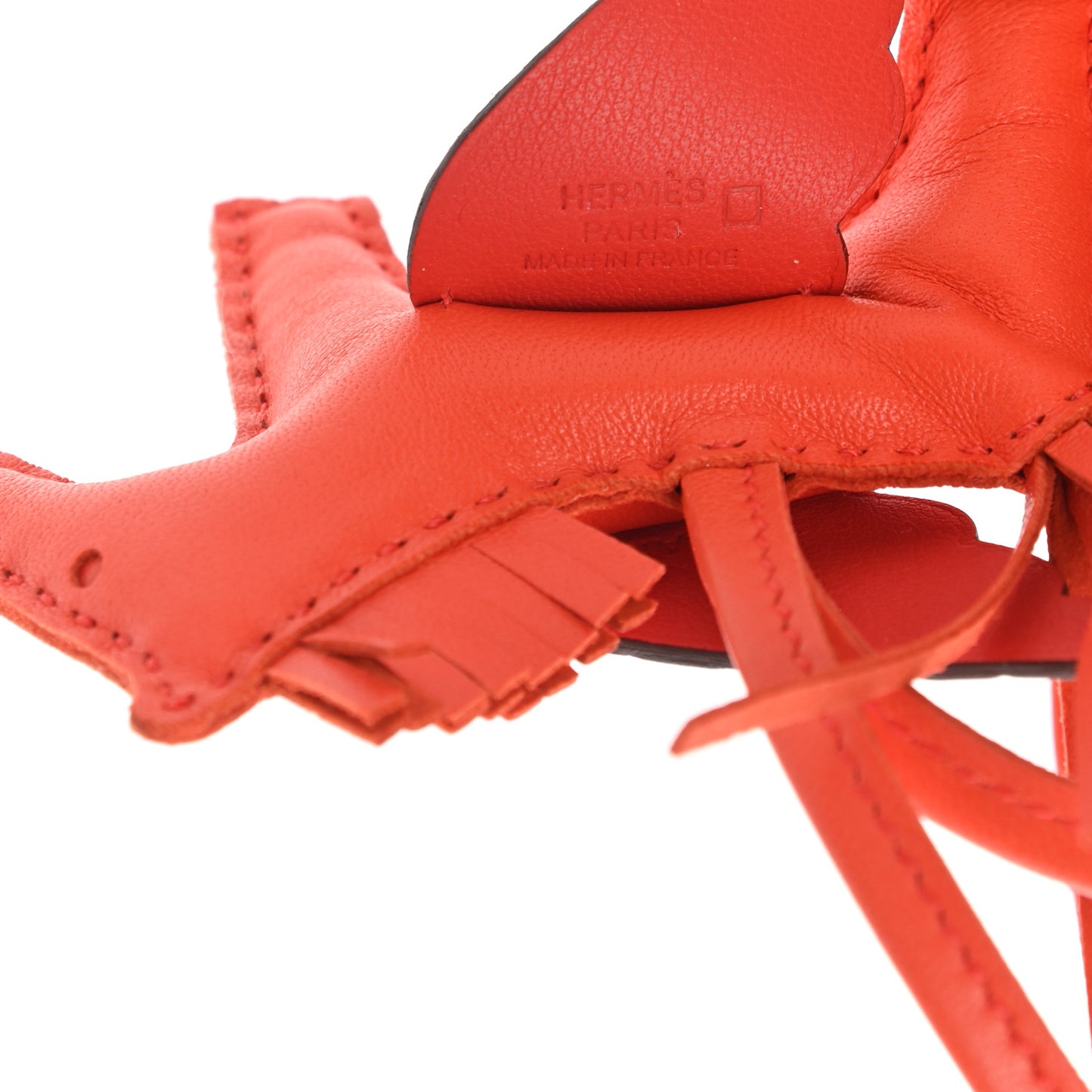 Milo Lambskin Matte Alligator Touch Grigri Rodeo Pegase Horse Bag Charm PM Orange Poppy Capucine