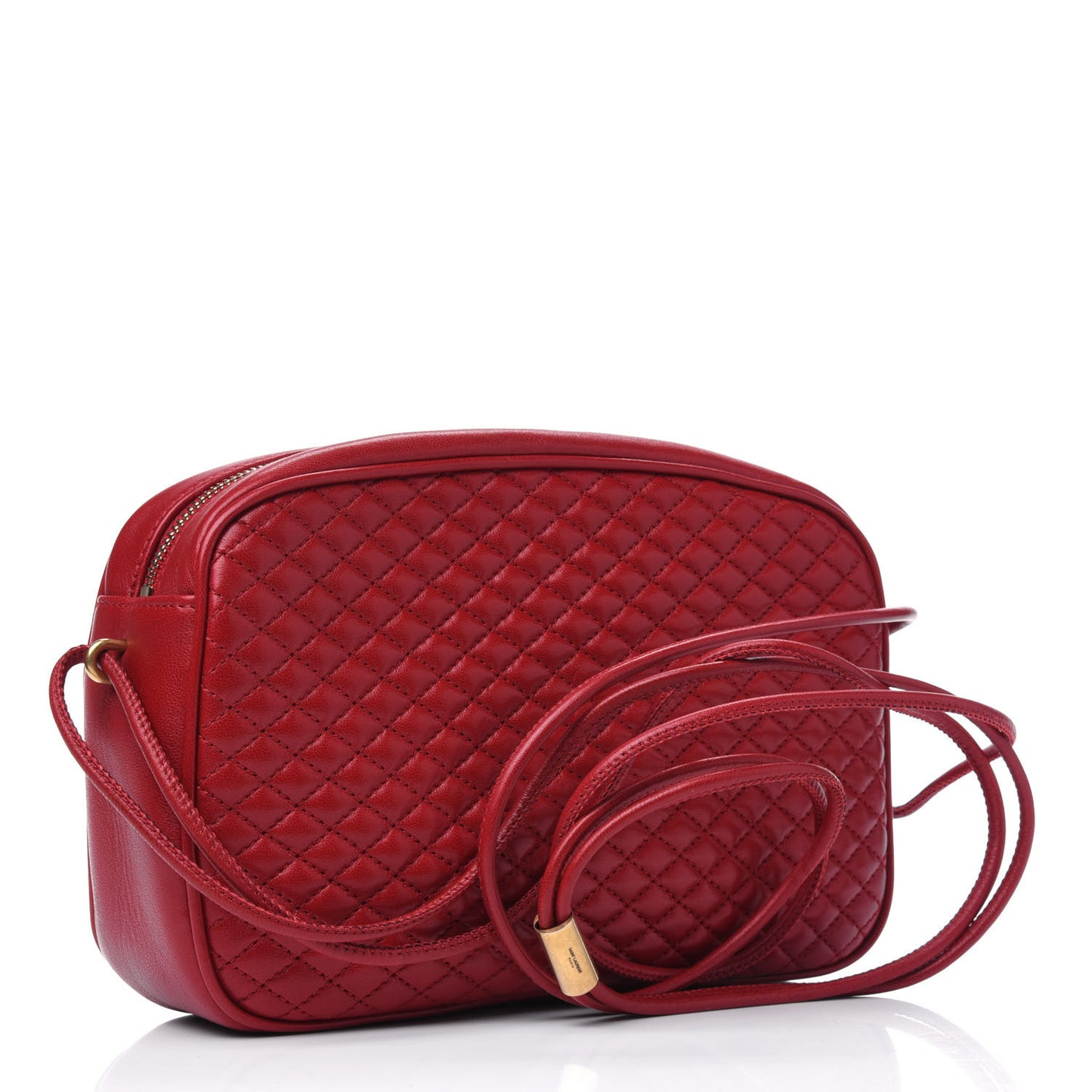 Lambskin Quilted Monogram Victoire Camera Bag Rouge Eros