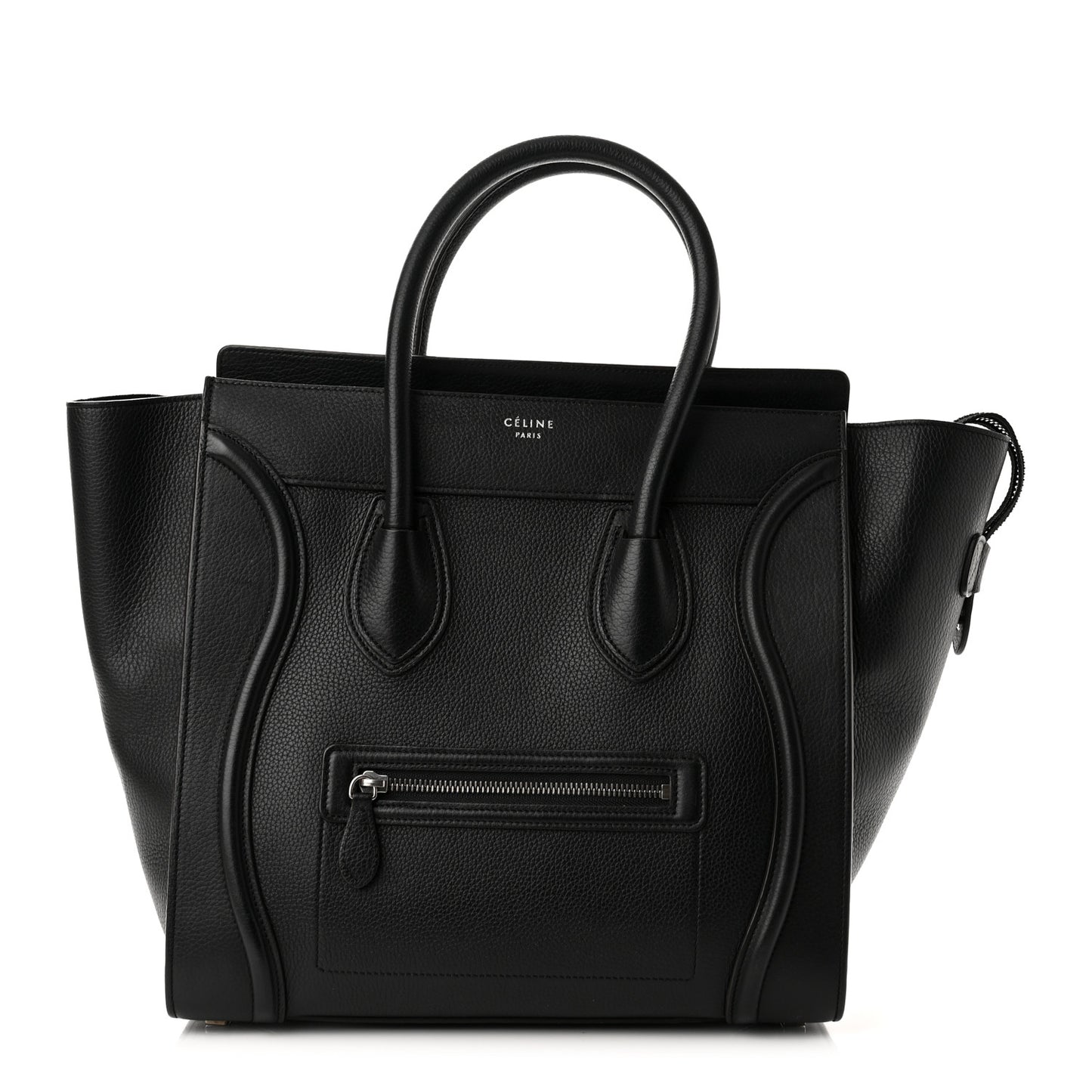 Drummed Calfskin Mini Luggage Black