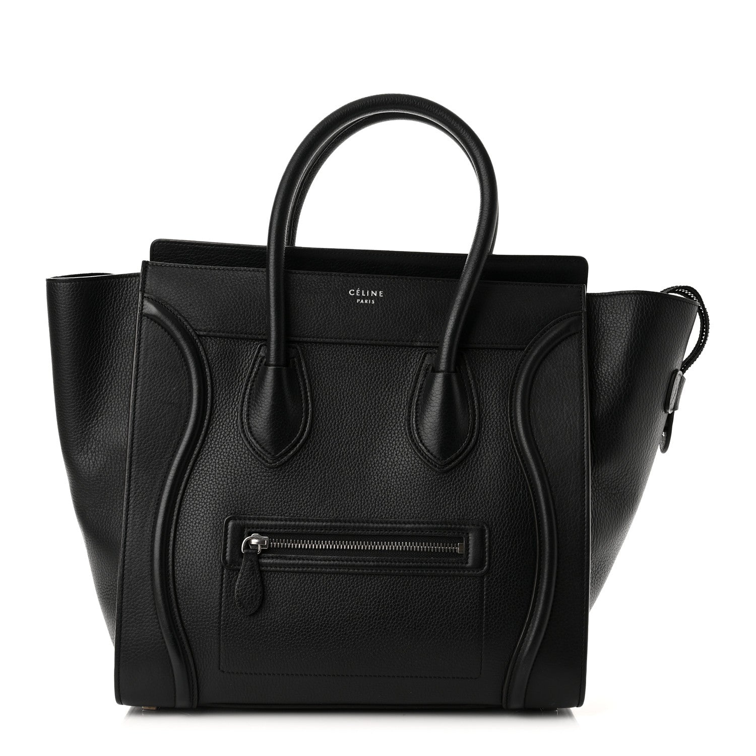 Celine Drummed Calfskin Mini Luggage Black 1 of 9