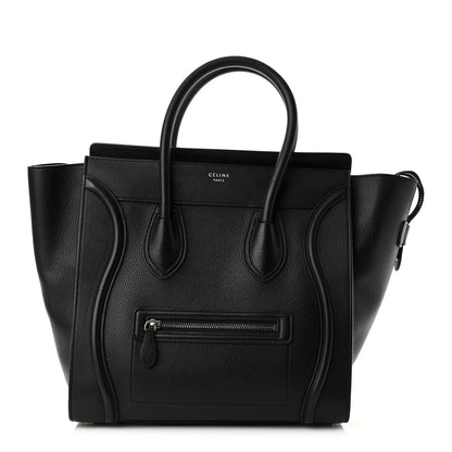 Celine Drummed Calfskin Mini Luggage Black 1 of 9
