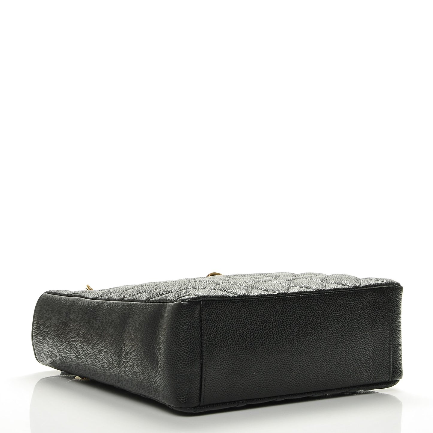 Caviar Quilted Petit Shopping Tote PST Black
