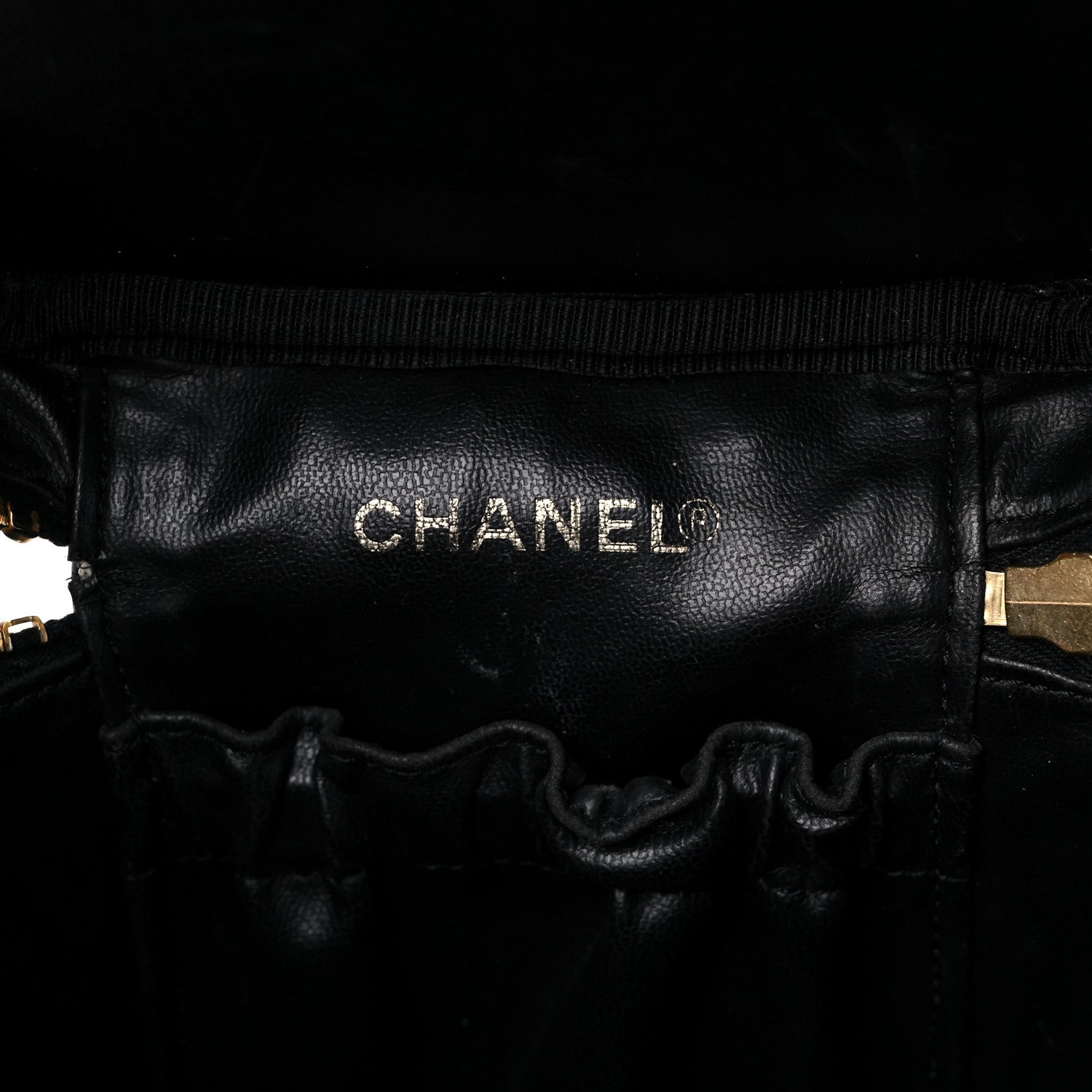 Chanel Caviar Vanity Cosmetic Case Black 6 of 18