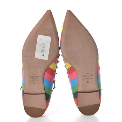 Valentino Garavani Calfskin Ballerina Rockstud Cage Ballerina Flats 39 Multicolor 5 of 7