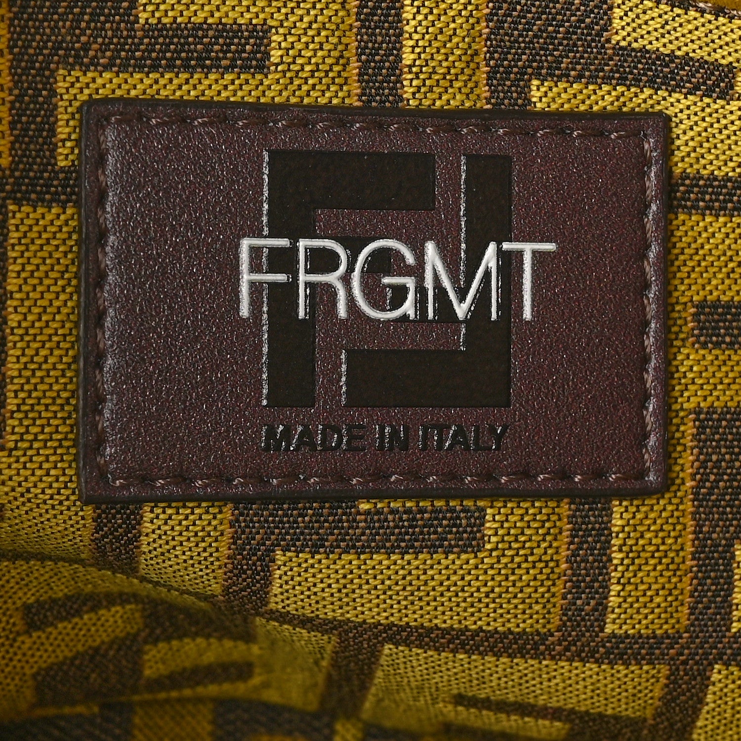 Fendi x FRGMT Woven Fabric Jacquard FF Embroidered Baguette Mimosa 6 of 10