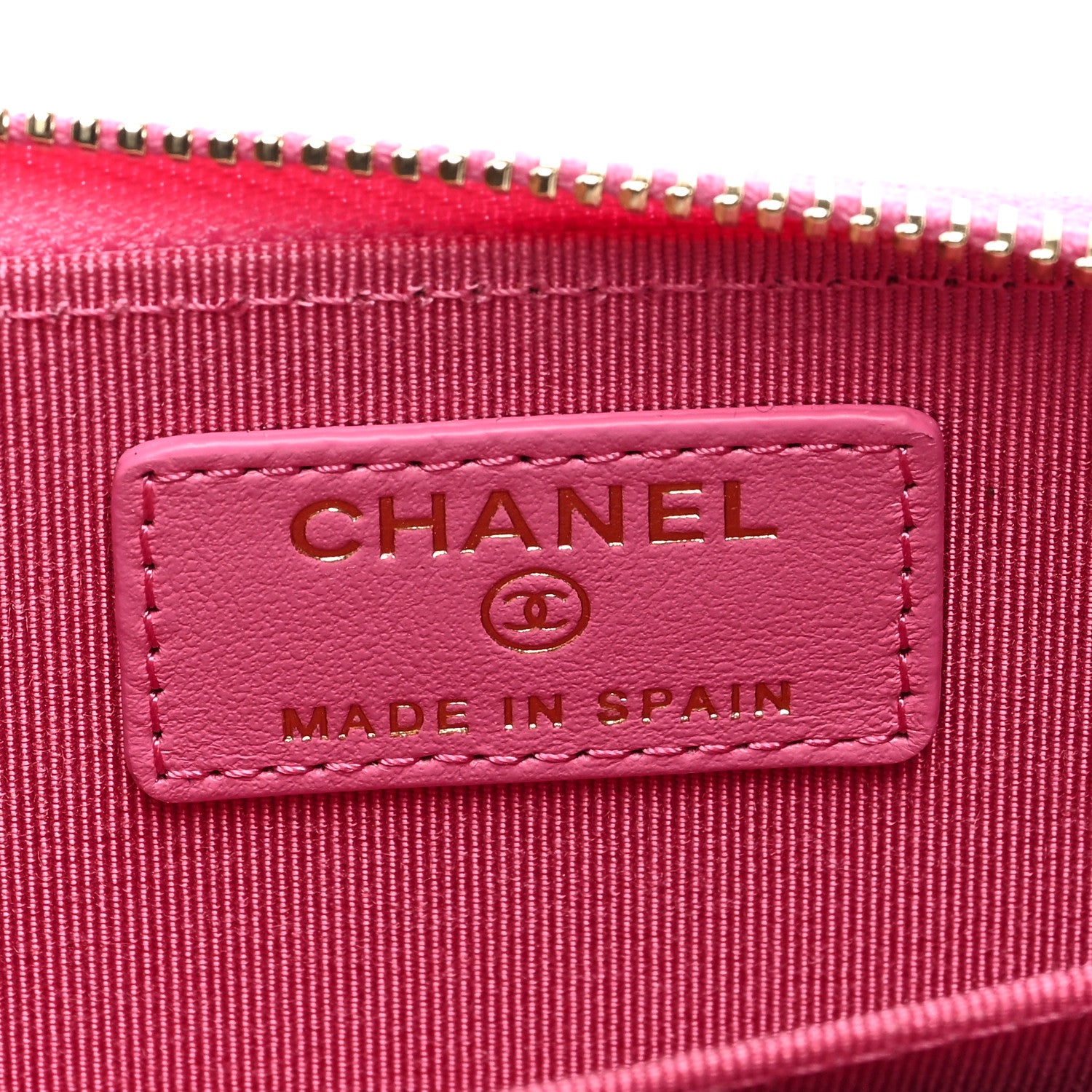 Chanel Caviar Quilted Zip Coin Purse Pink 6 of 7