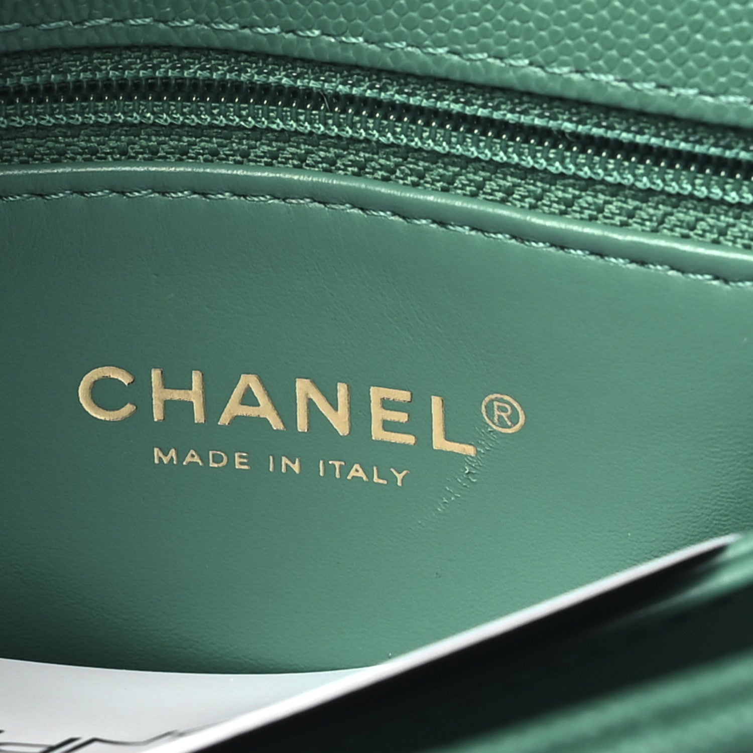 Chanel Caviar Quilted Mini Coco Handle Flap Green 6 of 10