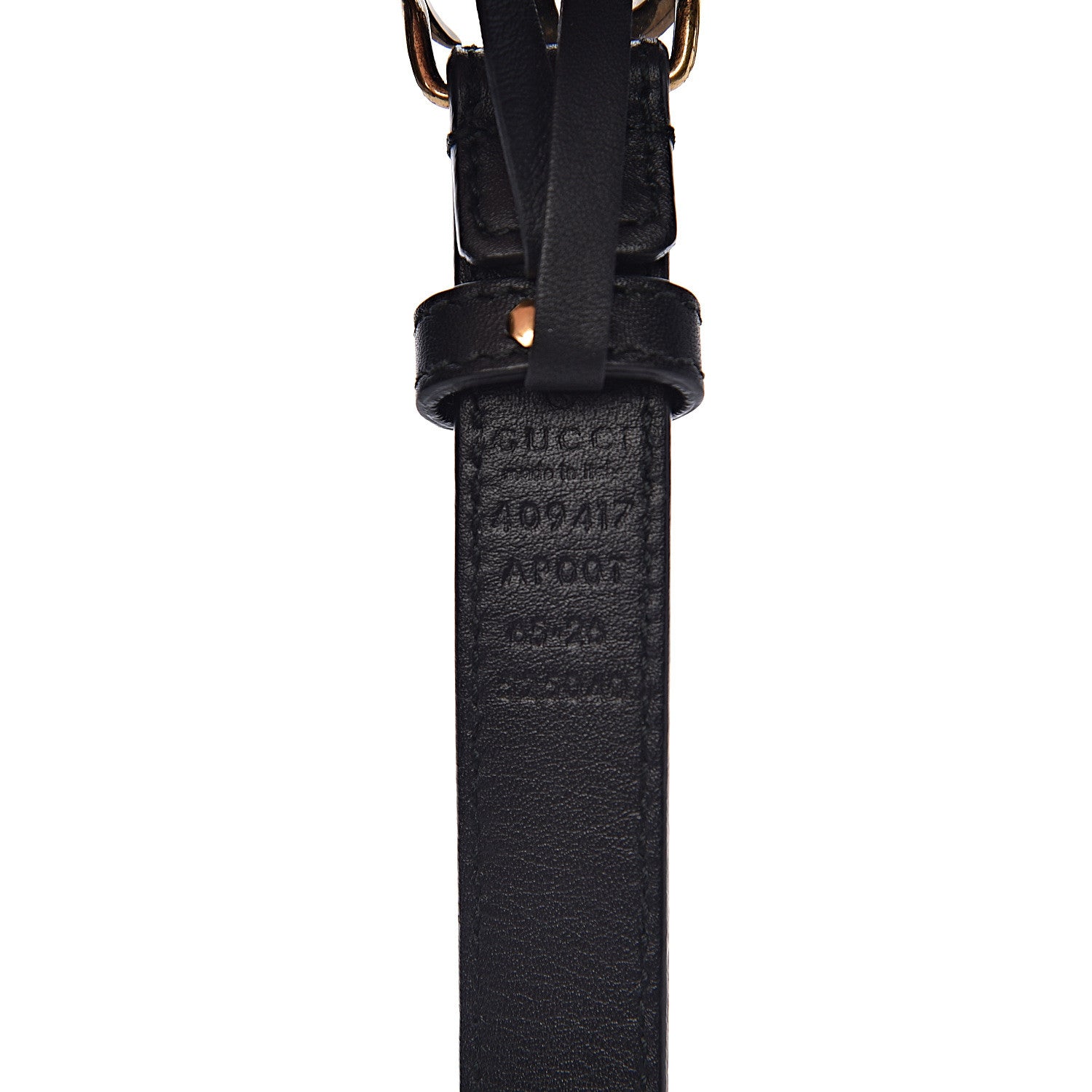 Gucci Calfskin Double G 20mm Belt 65 26 Black 4 of 6