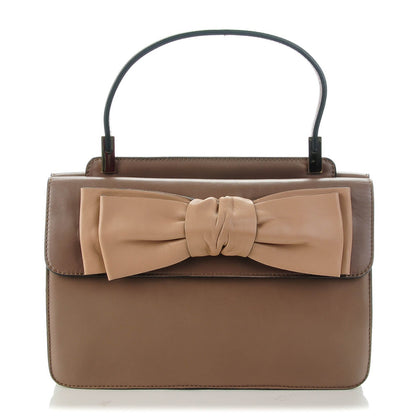 Valentino Garavani Nappa Small Aphrodite Bow Satchel Taupe 1 of 6