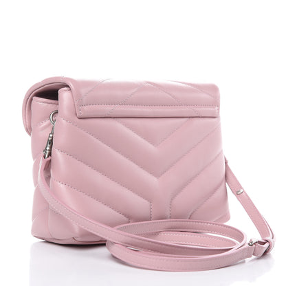 Saint Laurent Calfskin Y Quilted Monogram Toy Loulou Crossbody Bag Tender Pink 3 of 11