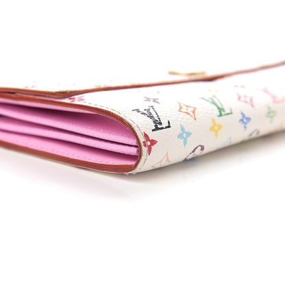 Louis Vuitton Monogram Multicolor Sarah Wallet White Litchi 10 of 11