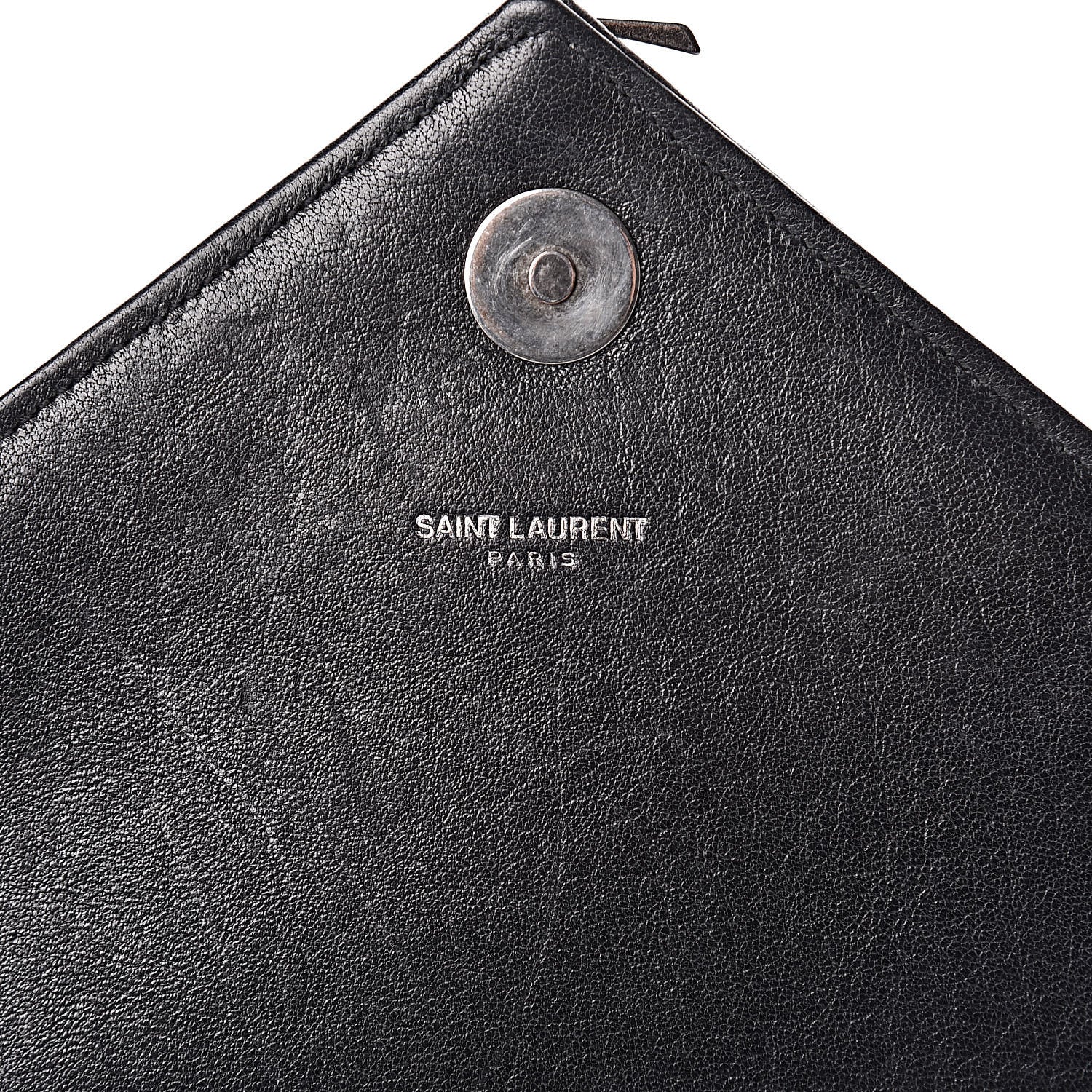 Saint Laurent Sheepskin Matelasse Chevron Monogram Large College Satchel Black 6 of 10