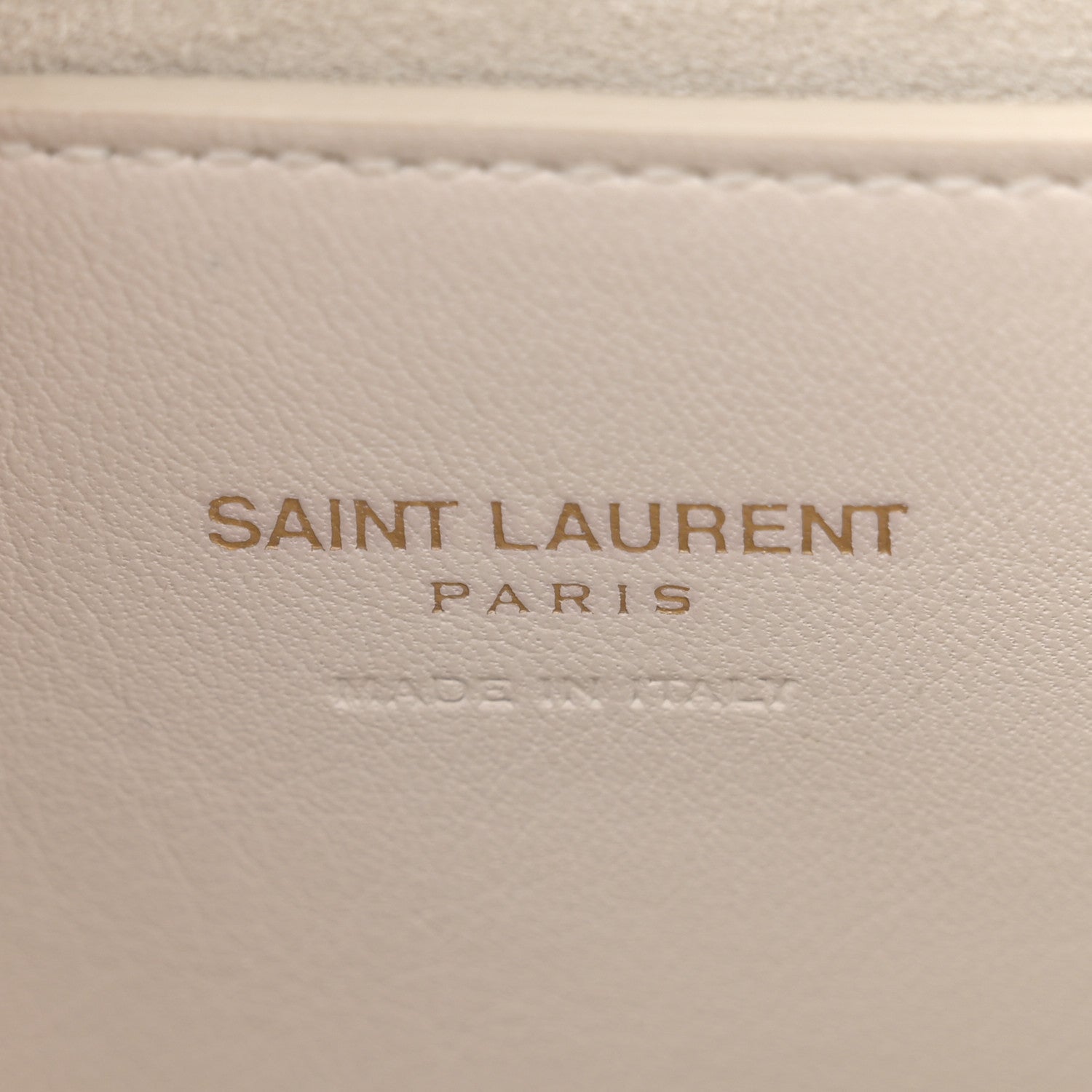 Saint Laurent Calfskin Monogram Baby Cabas Dove White 6 of 15
