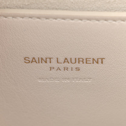 Saint Laurent Calfskin Monogram Baby Cabas Dove White 6 of 15