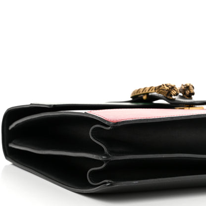Gucci Calfskin Bamboo Web Large Dionysus Top Handle Bag Black Bright Evergreen Hibiscus Red 9 of 12