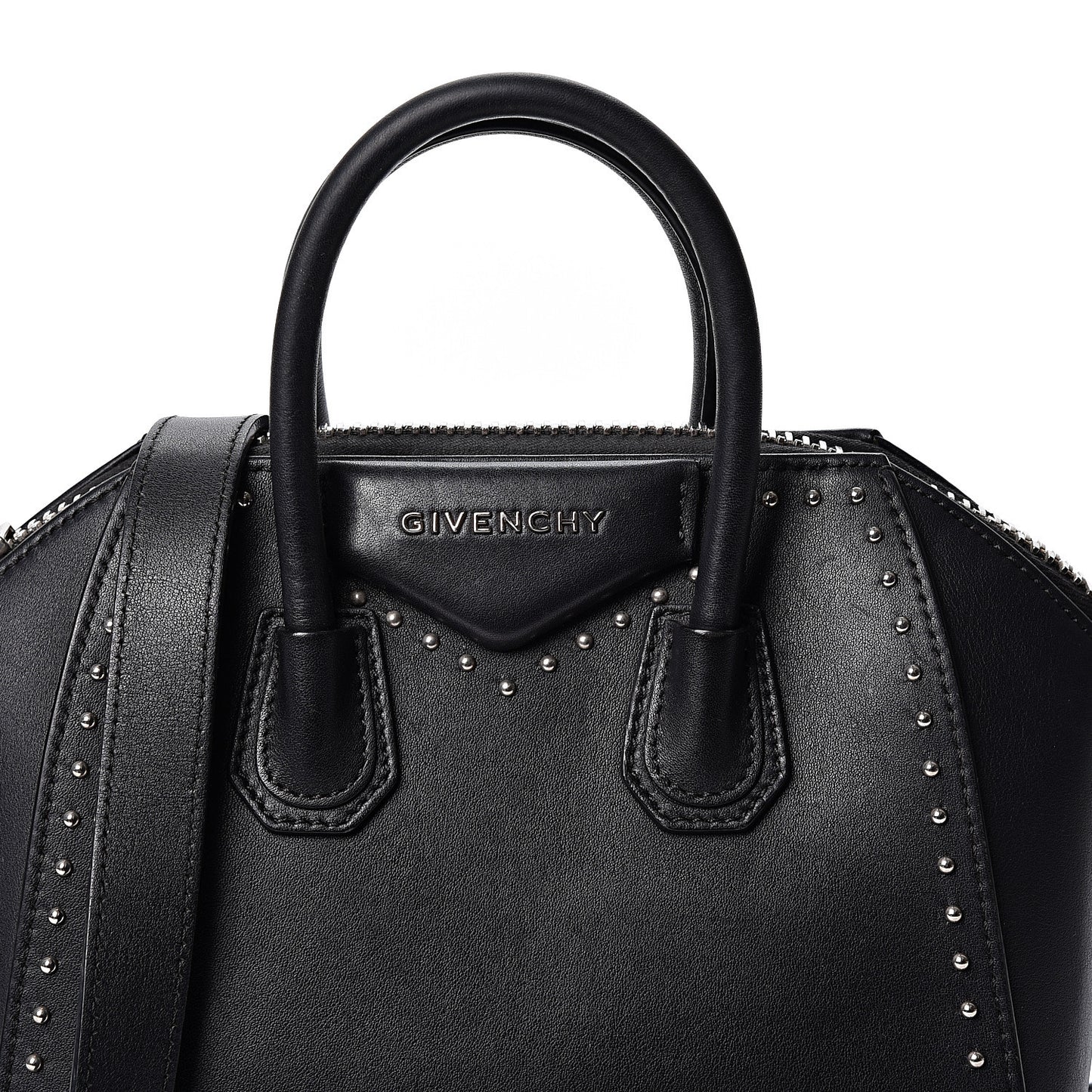 Smooth Calfskin Mini Studded Antigona Black