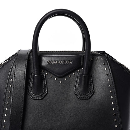 Givenchy Smooth Calfskin Mini Studded Antigona Black 8 of 10