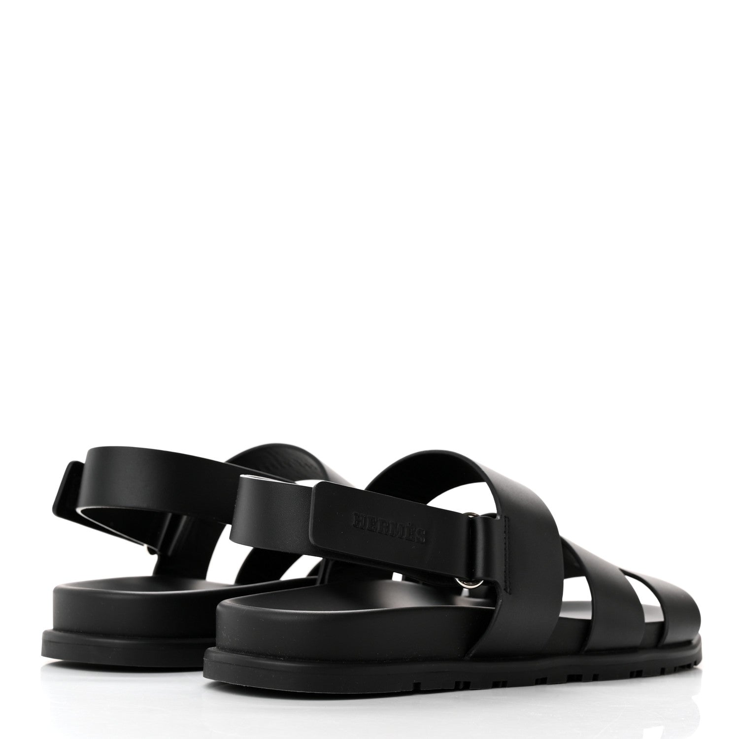 Hermes Calfskin Mens Genius Sandals 41.5 Black 4 of 11